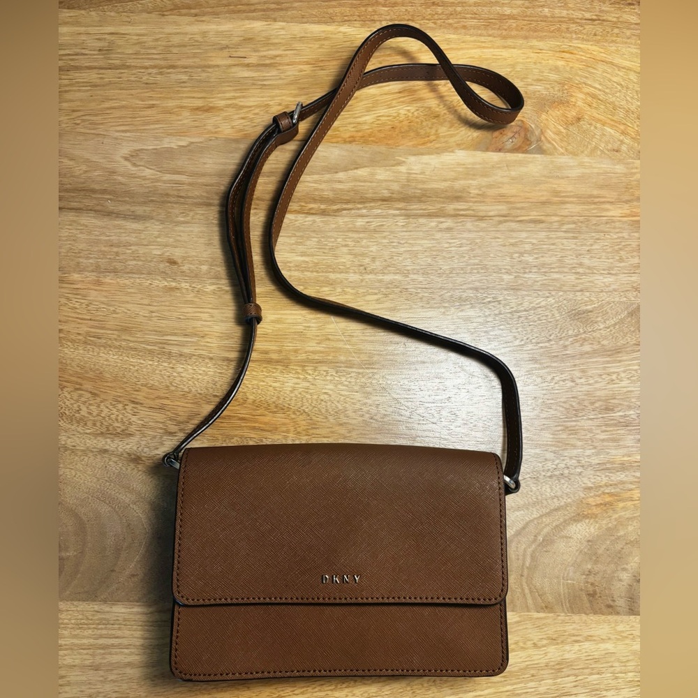 DKNY Tan Leather Crossbody